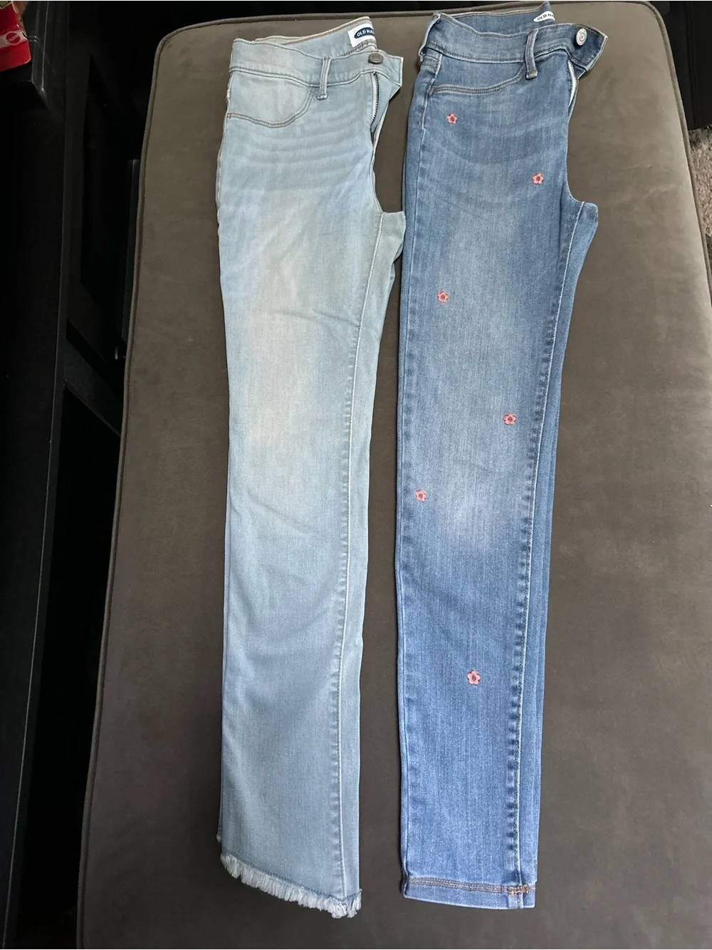 Girls Light & Medium Blue Ballerina Jeans - Pair